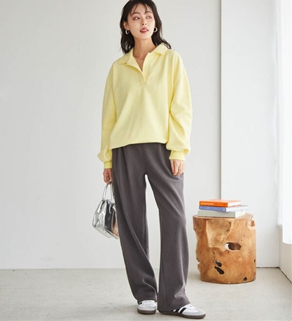 RANAN（ラナン）の「あったか裏ベロアニットコールワイドパンツ（ワイドパンツ・ガウチョ）」｜詳細画像