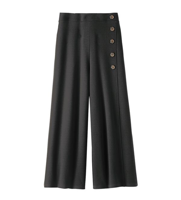 BELLUNA（ベルーナ）の「ジョーゼット素材サイドボタンワイドパンツ（ワイドパンツ・ガウチョ）」｜詳細画像