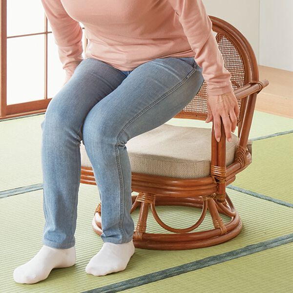 「セットがお得！籐回転座椅子（椅子・チェア・スツール）」｜詳細画像