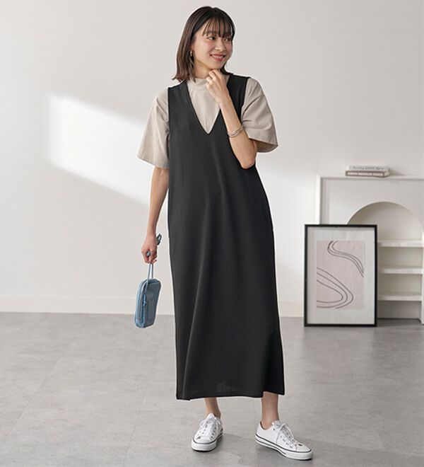 BELLUNA（ベルーナ）の「≪ＨｕｇＲｅａｍコットンＣｏｏｌ≫ひんやりハイネックプルオーバー（カットソー）」｜詳細画像