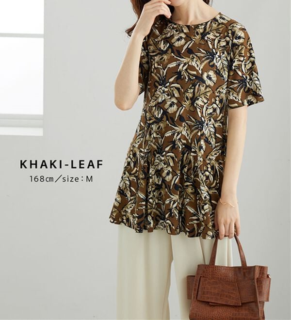 BELLUNA（ベルーナ）の「冷感フレアーシルエットプリントチュニック（チュニック）」｜詳細画像