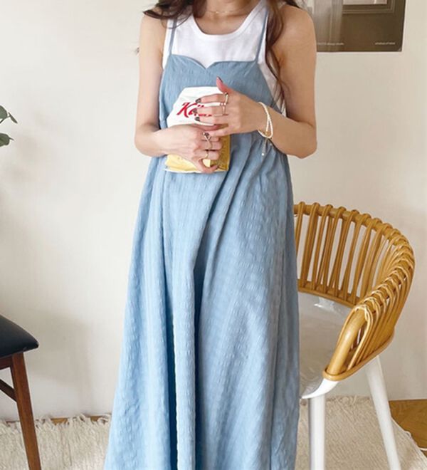 GeeRA（ジーラ）の「ぽこぽこエンボス素材キャミワンピース（その他ワンピース）」｜詳細画像