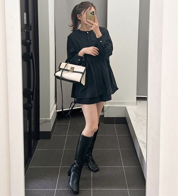 GeeRA（ジーラ）の「羽織にもなる！ペプラムシャツチュニック（チュニック）」｜詳細画像