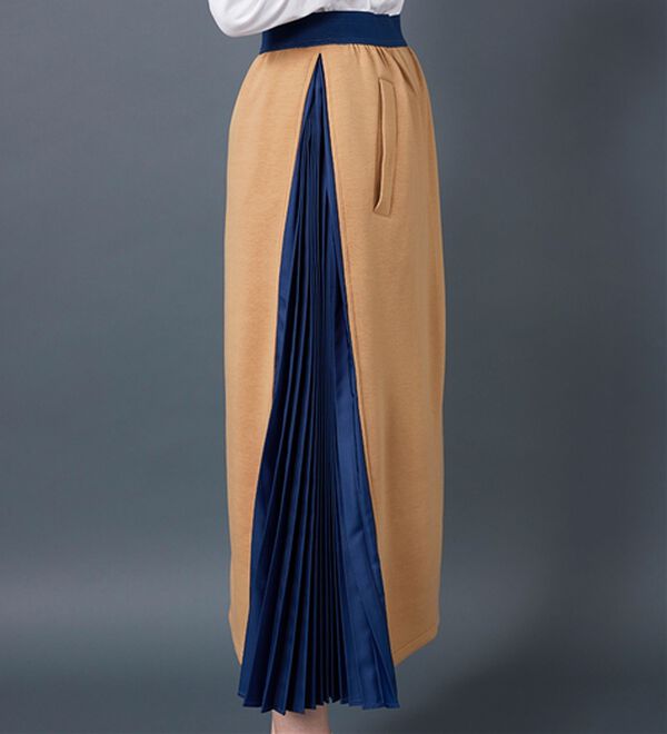 BELLUNA（ベルーナ）の「【Ｌａｇｒｉｌｕａ】配色プリーツデザインフレアースカート（ロングスカート）」｜詳細画像