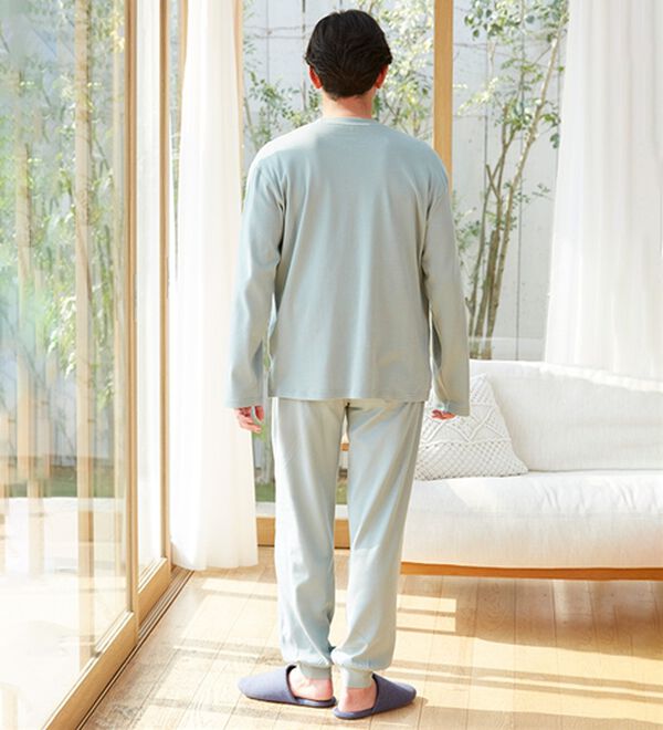 「肌に優しい綿１００％なめらかスムースパジャマ（メンズルームウェア）」｜詳細画像