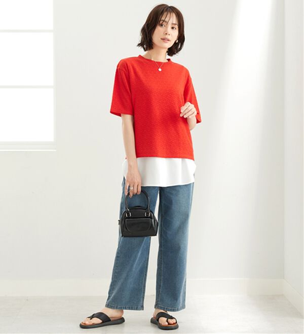 BELLUNA（ベルーナ）の「ジャカード素材プルオーバー（カットソー）」｜詳細画像