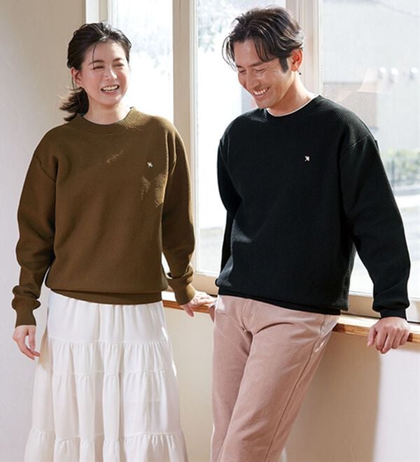 「＜アーノルド　パーマー＞立体編みレイヤードセーター（メンズニット・セーター）」｜詳細画像