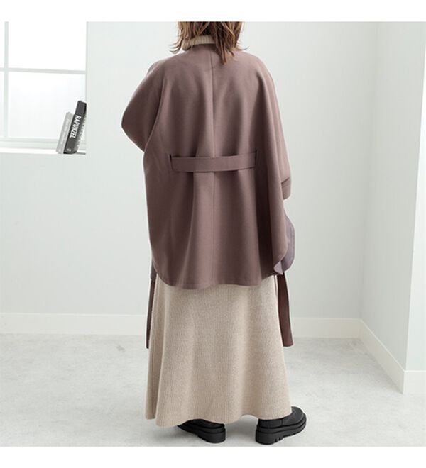 ストール付ポンチョデザインコート - ベルーナ【公式】