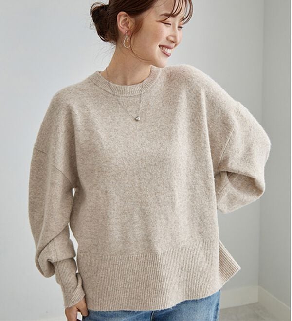 GeeRA（ジーラ）の「ゆるっと柔らか！袖ボリュームメランジニット（ニット・セーター）」｜詳細画像