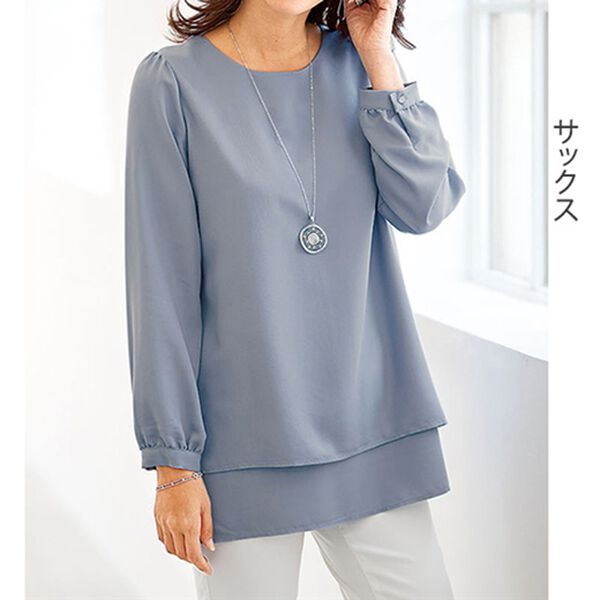 BELLUNA（ベルーナ）の「お手入れ簡単で嬉しいイージーケアブラウス（ティアード）（ブラウス）」｜詳細画像