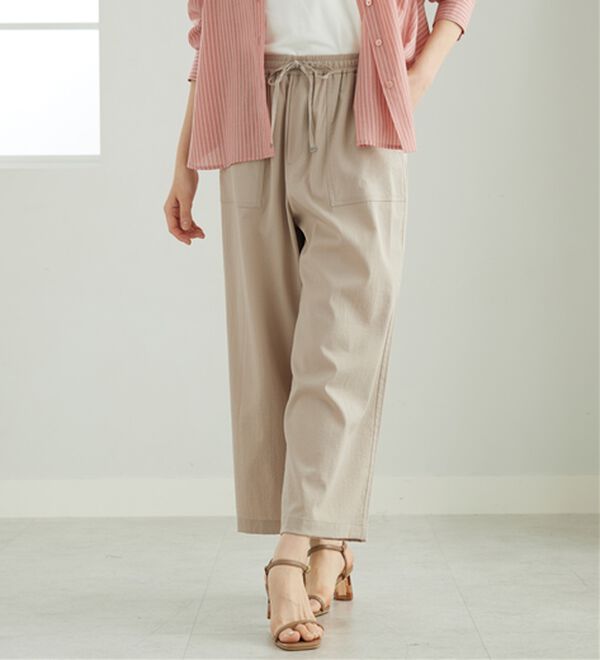 BELLUNA（ベルーナ）の「サラリ快適！ビンテージ調ベイカーワイドパンツ（ワイドパンツ・ガウチョ）」｜詳細画像