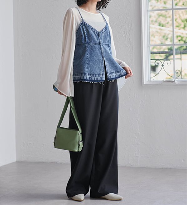 RANAN（ラナン）の「デニム素材キャミビスチェ（タンクトップ・キャミソール）」｜詳細画像