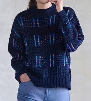 RANAN（ラナン）の「カラフルニットプルオーバー（ニット・セーター）」｜ネイビー系