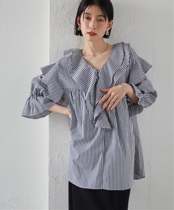 RANAN（ラナン）の「ビッグカラーフリルブラウス（ブラウス）」｜詳細画像