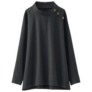 BELLUNA（ベルーナ）の「綿・テンセル（ＴＭ）繊維ストレッチブラウス（ブラウス）」｜黒