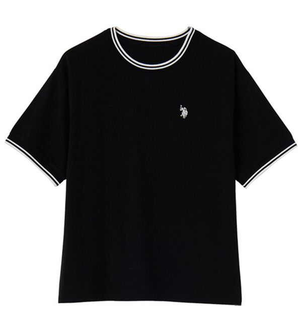 GeeRA（ジーラ）の「【ＵＳ．ＰＯＬＯ．ＡＳＳＮ】ライン配色Ｔシャツ（Tシャツ）」｜詳細画像