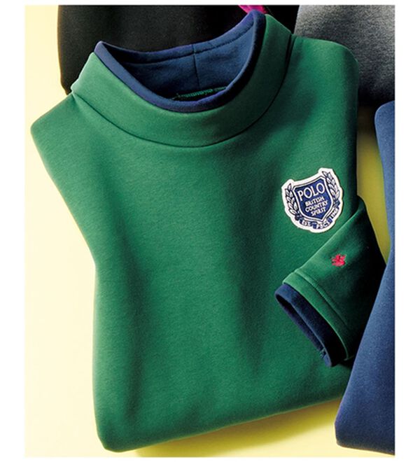 ルフラン（ルフラン）の「【ＰＯＬＯ　ＢＣＳ】軽やか裏起毛ロングプルオーバー（カットソー）」｜グリーン