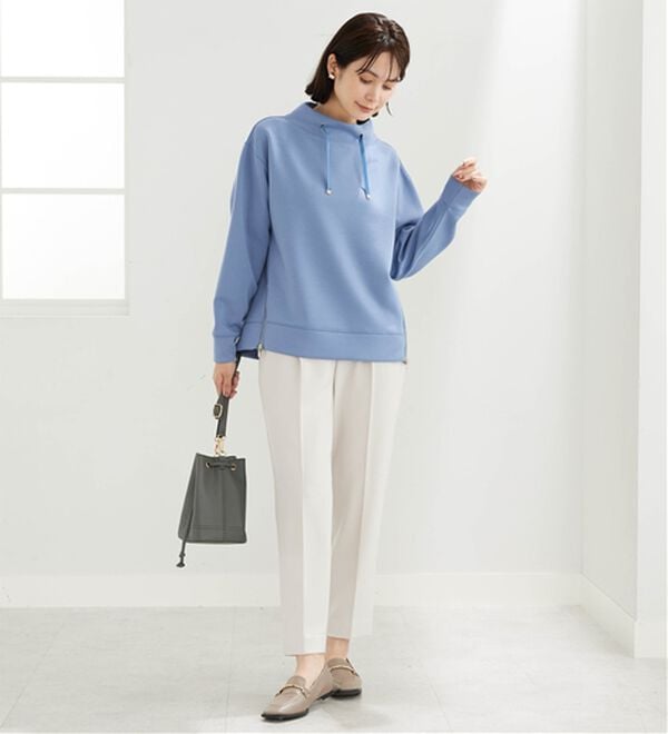 BELLUNA（ベルーナ）の「サマ見えＷウール調テーパードパンツ（テーパードパンツ）」｜詳細画像