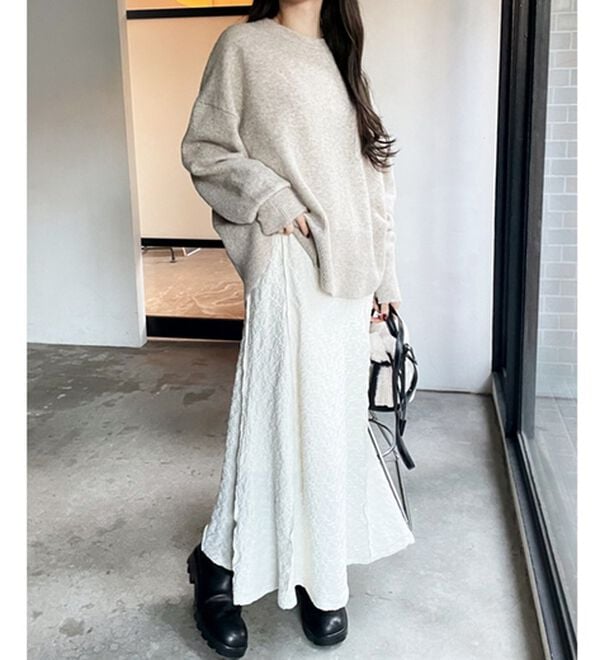 GeeRA（ジーラ）の「ぽこぽこカットジャカードキャミワンピース（その他ワンピース）」｜詳細画像