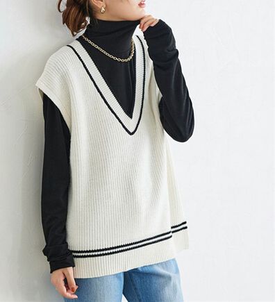 Pierrot（ピエロ）の「チルデンニットベスト（ベスト）」