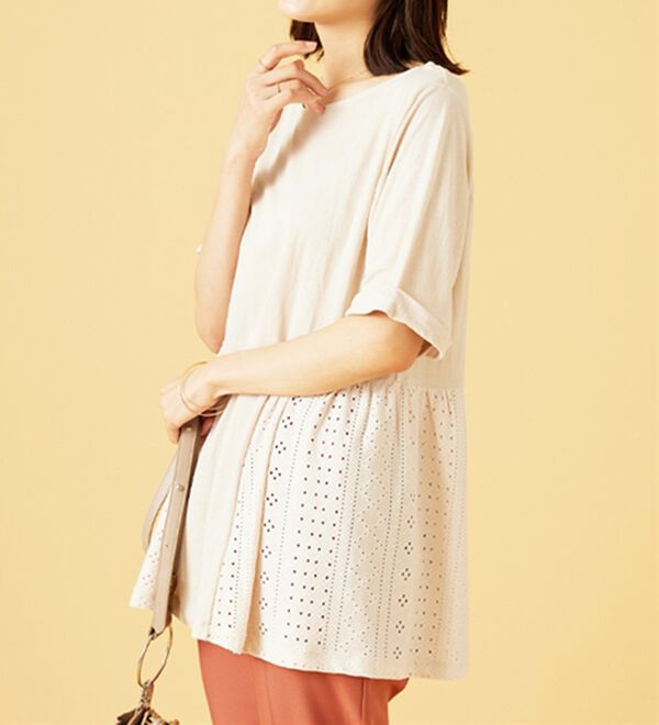 BELLUNA（ベルーナ）の「ヒンヤリ！サイドレース切替チュニック（チュニック）」｜詳細画像