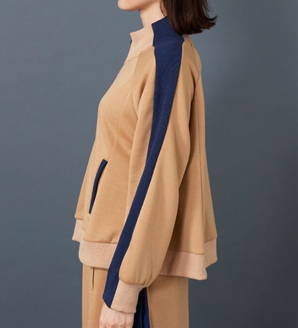 BELLUNA（ベルーナ）の「【Ｌａｇｒｉｌｕａ】配色ライン使いコクーンジャケット（その他ジャケット）」｜詳細画像