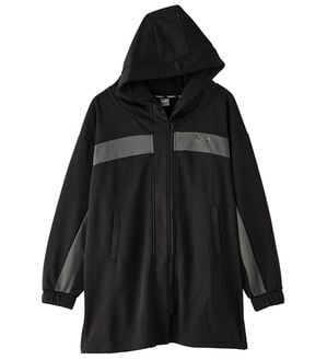 RANAN（ラナン）の「＜ｐｕｍａ＞ワンライン　フリースフーディ（ハーフコート）」｜ブラック