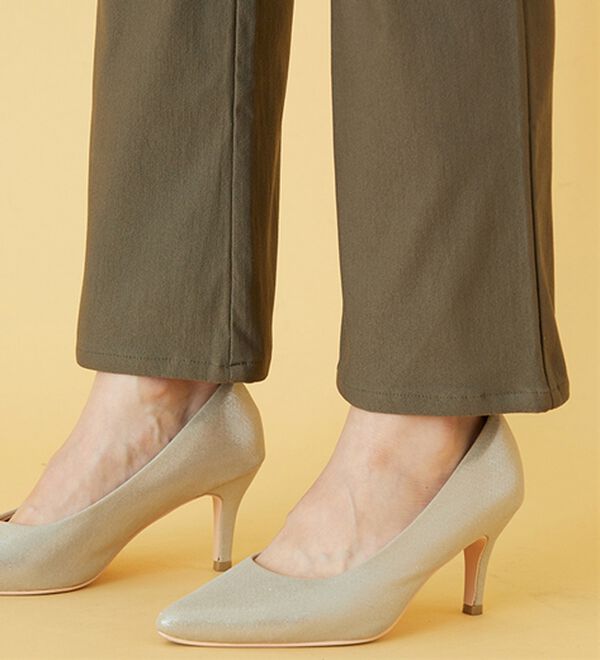 BELLUNA（ベルーナ）の「【選べる裏起毛】静電気防止！ブーツカットヘリンボーンパンツ（フルレングスパンツ）」｜詳細画像