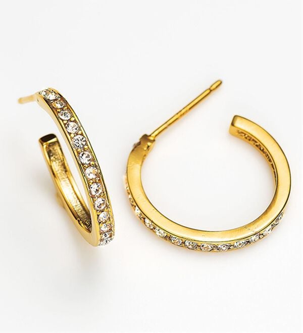 ルフラン（ルフラン）の「１８金ポストピアス（イヤリング・ピアス）」｜クリスタルフープ