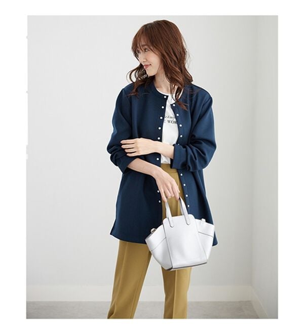 BELLUNA（ベルーナ）の「時短コーデ！ダンボール素材ロングカーデアンサンブル（アンサンブル）」｜詳細画像