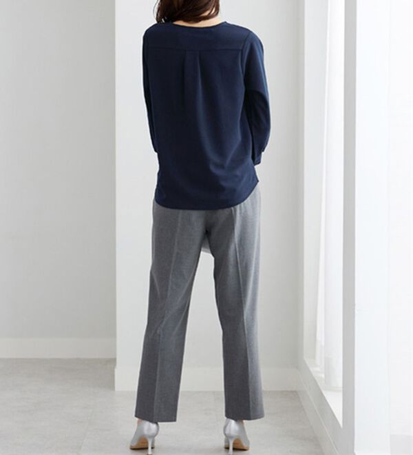 BELLUNA（ベルーナ）の「カットジョーゼットパールボタン付ブラウス（ブラウス）」｜詳細画像