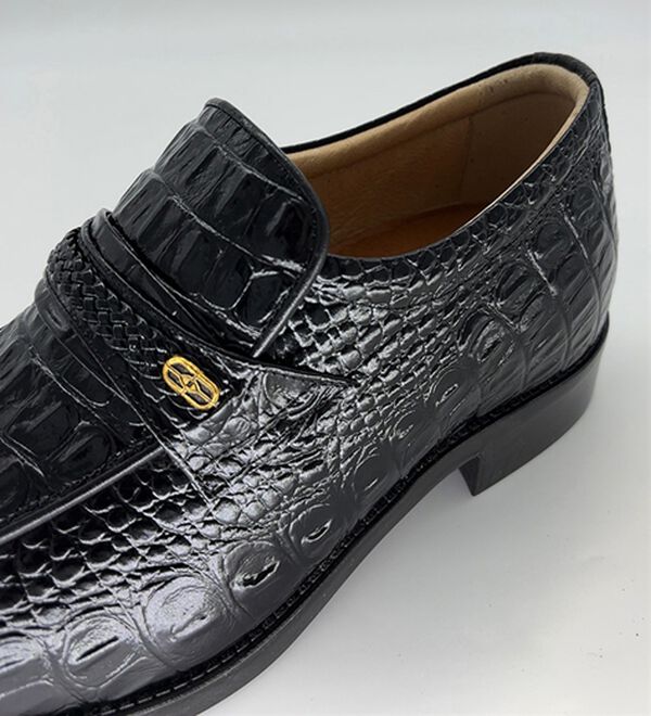 「牛革クロコ調メンズアップシューズ（ビジネスシューズ）」｜詳細画像