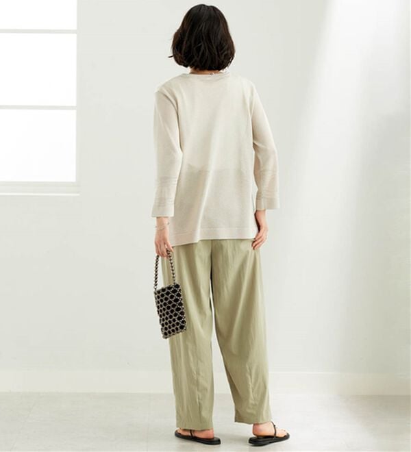 BELLUNA（ベルーナ）の「ビンテージ調タックワイドパンツ（ワイドパンツ・ガウチョ）」｜詳細画像
