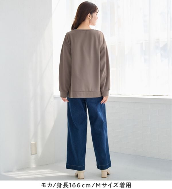 alotta（アロッタ）の「サイドジップあったか裏起毛プルオーバー（トレーナー・スウェット）」｜詳細画像