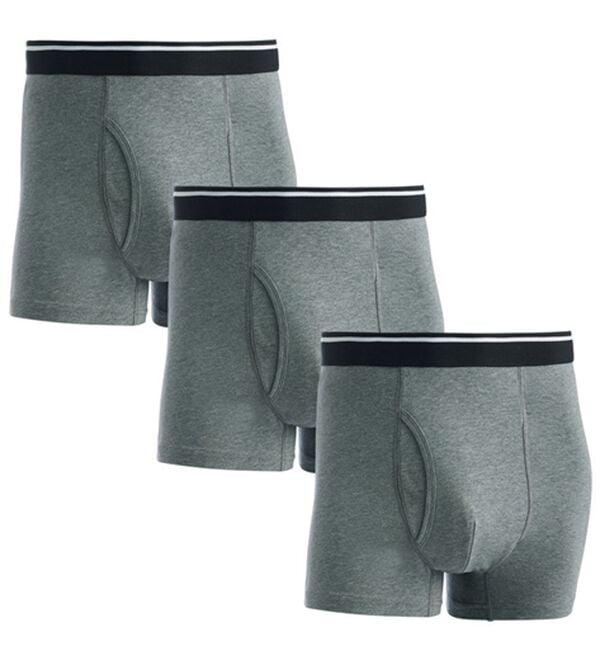 「【３枚組】ズボンにシミを作らないパンツ同色３枚組（メンズ尿漏れパンツ）」｜杢グレー