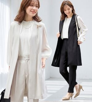 Viola e Viola（ヴィオラ エ ヴィオラ）の「美ラインを叶える！ロングベストセットアップ（パンツスーツ）」｜詳細画像