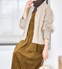 RANAN（ラナン）の「畦ニットカーデ&times;ベロアキャミワンピ（ロングワンピース）」