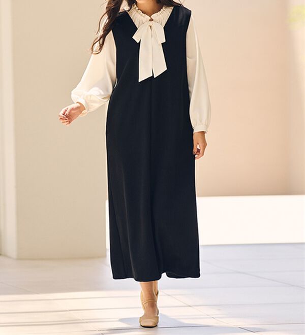 RANAN（ラナン）の「フリル衿ボウタイギャザーブラウス（ブラウス）」｜詳細画像