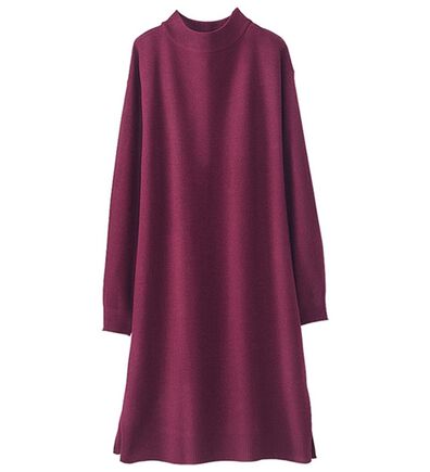 BELLUNA（ベルーナ）の「柄編スリットハイネックニットワンピース（ニットワンピース）」