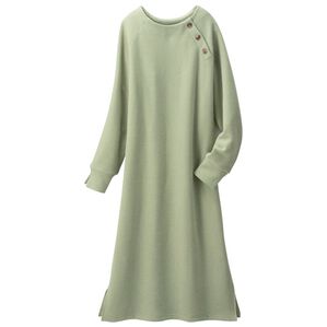 ルフラン（ルフラン）の「ボタン使いワンピース（その他ワンピース）」｜グリーン系