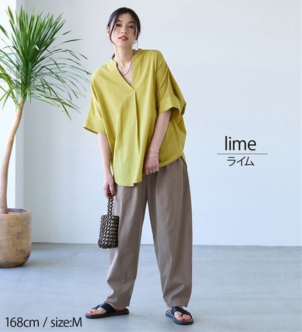 BELLUNA（ベルーナ）の「綿１００％楊柳素材ドルマンチュニック（チュニック）」｜詳細画像