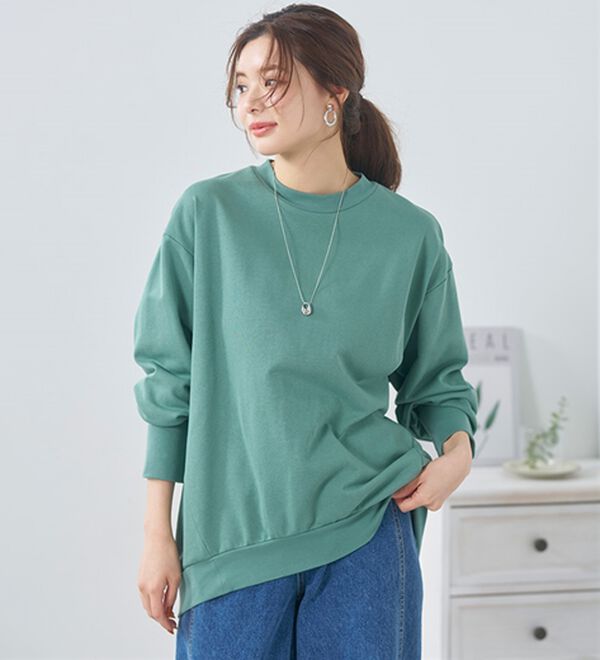 BELLUNA（ベルーナ）の「長めのリブが差をつける！全隠しトレーナー（カットソー）」｜詳細画像
