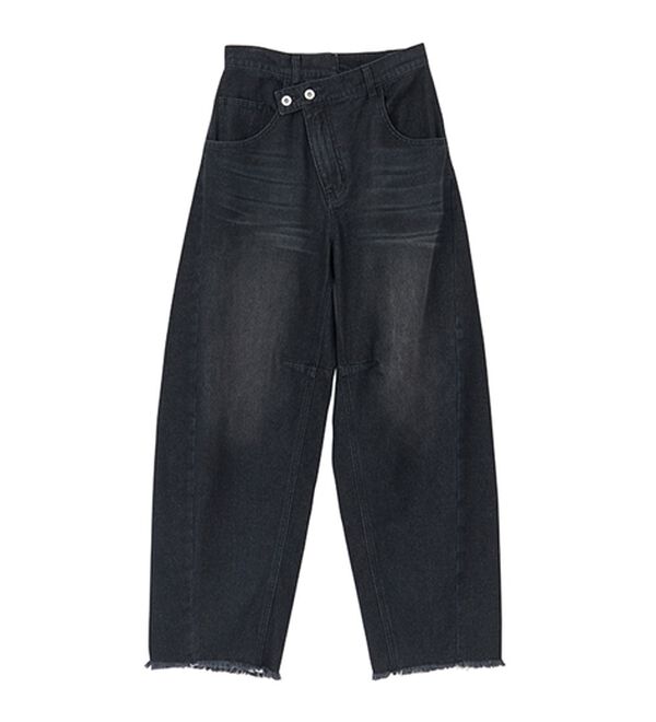 RANAN（ラナン）の「クロスウエストカーブデニム（フルレングスパンツ）」｜詳細画像