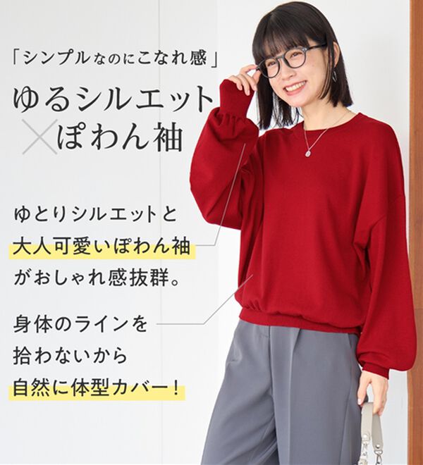 Viola e Viola（ヴィオラ エ ヴィオラ）の「【洗えるニット】着回し力抜群！秋から着られるシンプルニットトップス（ニット・セーター）」｜詳細画像