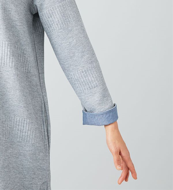 BELLUNA（ベルーナ）の「ボタン使いボーダージャカードワンピース（その他ワンピース）」｜詳細画像