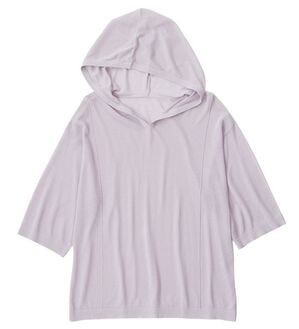Viola e Viola（ヴィオラ エ ヴィオラ）の「【接触冷感】サマーニットパーカープルオーバー（ニット・セーター）」｜ラベンダーグレー