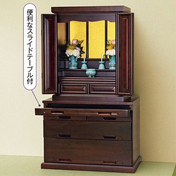「セットでお得　天然木桐仏壇（仏壇・仏具）」｜詳細画像
