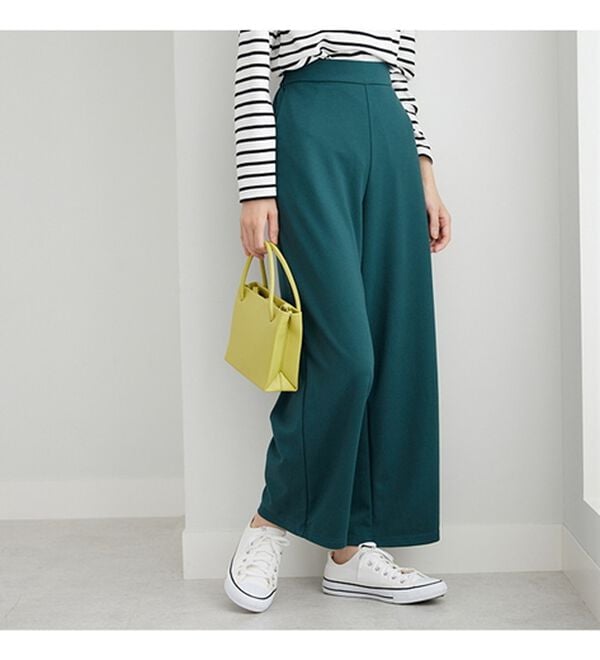 BELLUNA（ベルーナ）の「ぐんぐん伸びてラク！ジャカードワイドパンツ（ワイドパンツ・ガウチョ）」｜詳細画像