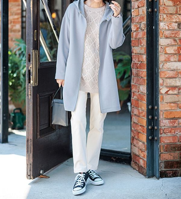 BELLUNA（ベルーナ）の「衿デザインロング丈パーカー（パーカー）」｜詳細画像