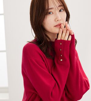 BELLUNA（ベルーナ）の「もちもち袖ボタンニットプルオーバー（ニット・セーター）」｜詳細画像